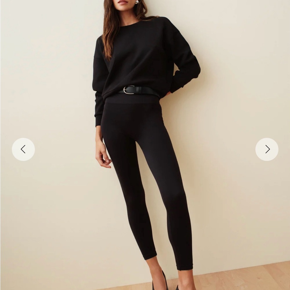 SPANX Classic Black Leggings Ribbed Knit